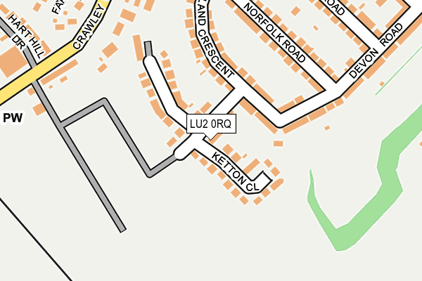 LU2 0RQ map - OS OpenMap – Local (Ordnance Survey)