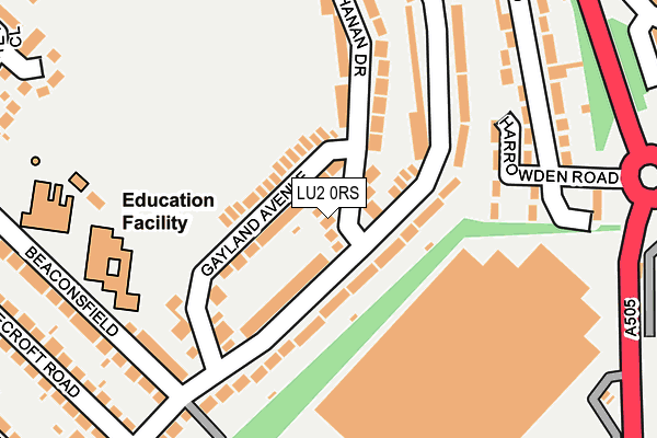 LU2 0RS map - OS OpenMap – Local (Ordnance Survey)