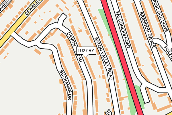 LU2 0RY map - OS OpenMap – Local (Ordnance Survey)