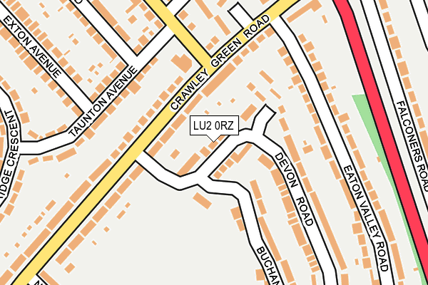 LU2 0RZ map - OS OpenMap – Local (Ordnance Survey)