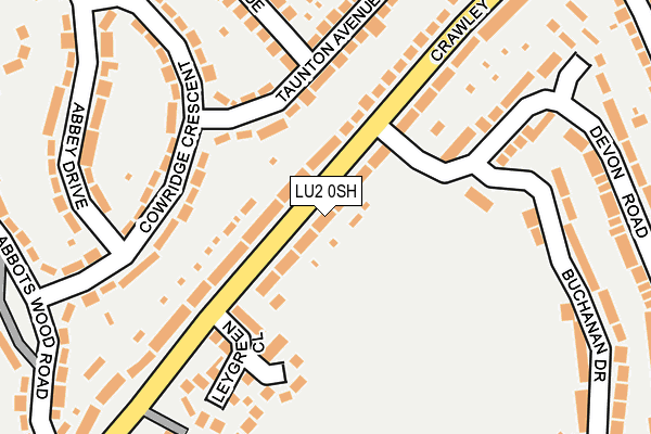 LU2 0SH map - OS OpenMap – Local (Ordnance Survey)