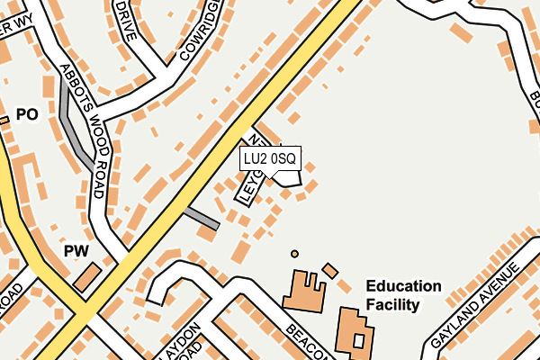 LU2 0SQ map - OS OpenMap – Local (Ordnance Survey)