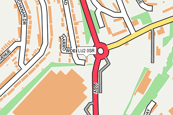 LU2 0SR map - OS OpenMap – Local (Ordnance Survey)