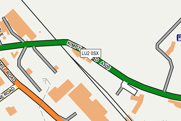 LU2 0SX map - OS OpenMap – Local (Ordnance Survey)