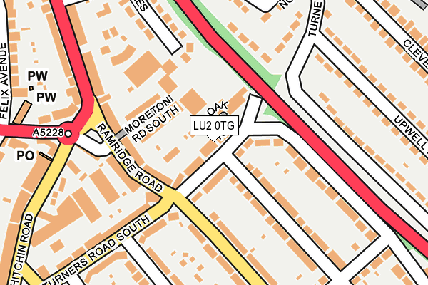 LU2 0TG map - OS OpenMap – Local (Ordnance Survey)