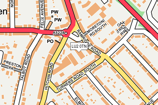 LU2 0TN map - OS OpenMap – Local (Ordnance Survey)