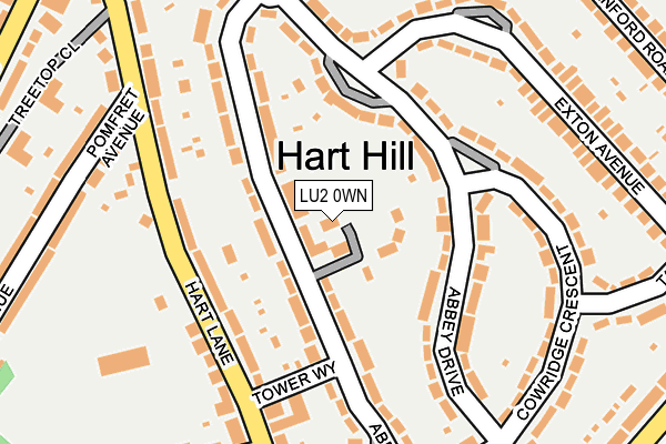 LU2 0WN map - OS OpenMap – Local (Ordnance Survey)