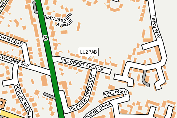 LU2 7AB map - OS OpenMap – Local (Ordnance Survey)