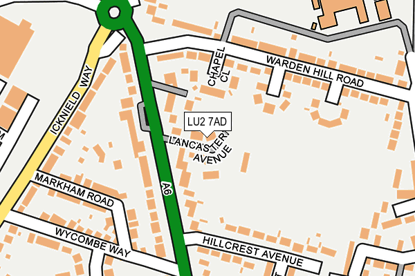 LU2 7AD map - OS OpenMap – Local (Ordnance Survey)