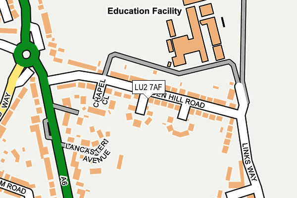 LU2 7AF map - OS OpenMap – Local (Ordnance Survey)