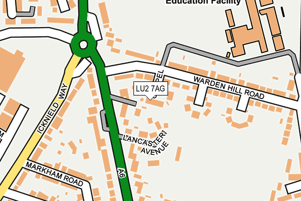 LU2 7AG map - OS OpenMap – Local (Ordnance Survey)