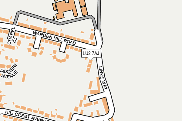 LU2 7AJ map - OS OpenMap – Local (Ordnance Survey)