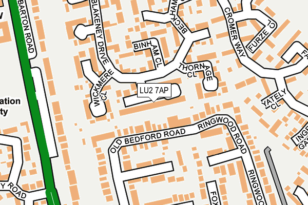 LU2 7AP map - OS OpenMap – Local (Ordnance Survey)