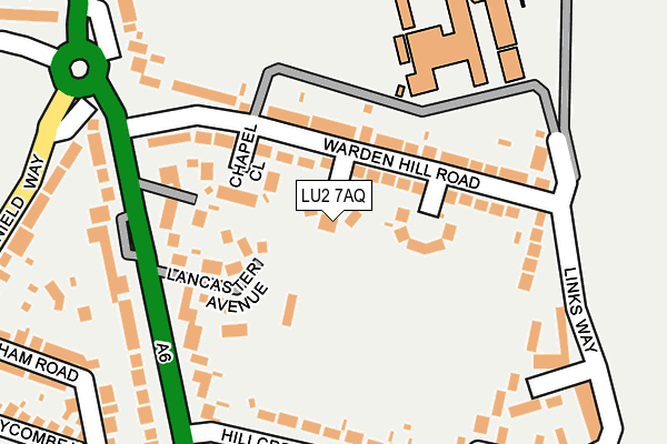 LU2 7AQ map - OS OpenMap – Local (Ordnance Survey)