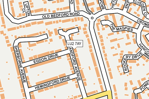 LU2 7AY map - OS OpenMap – Local (Ordnance Survey)