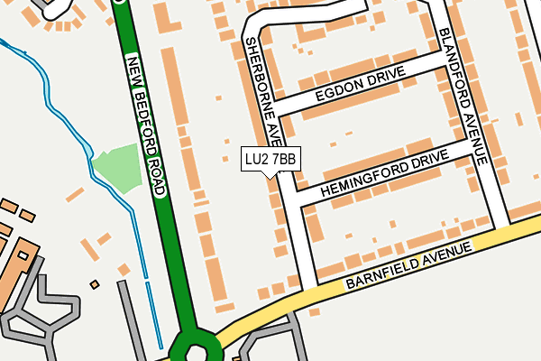 LU2 7BB map - OS OpenMap – Local (Ordnance Survey)