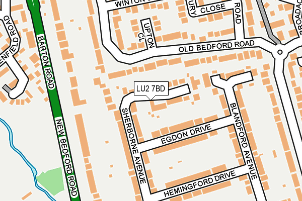 LU2 7BD map - OS OpenMap – Local (Ordnance Survey)