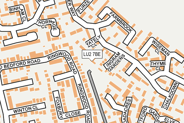 LU2 7BE map - OS OpenMap – Local (Ordnance Survey)