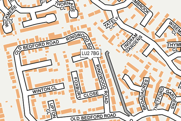 LU2 7BG map - OS OpenMap – Local (Ordnance Survey)