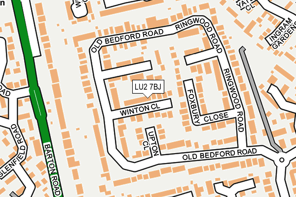 LU2 7BJ map - OS OpenMap – Local (Ordnance Survey)