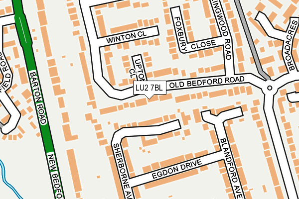 LU2 7BL map - OS OpenMap – Local (Ordnance Survey)