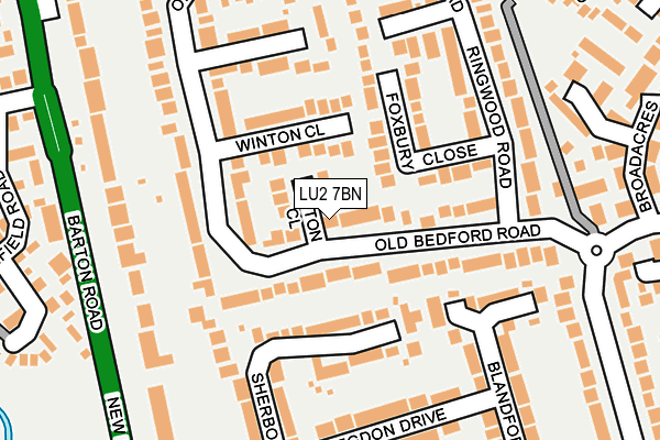 LU2 7BN map - OS OpenMap – Local (Ordnance Survey)