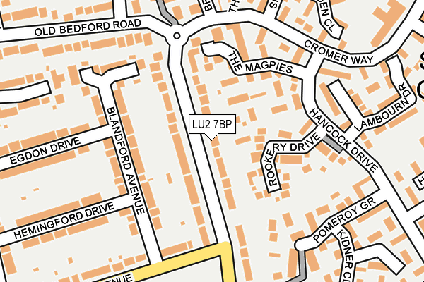 LU2 7BP map - OS OpenMap – Local (Ordnance Survey)