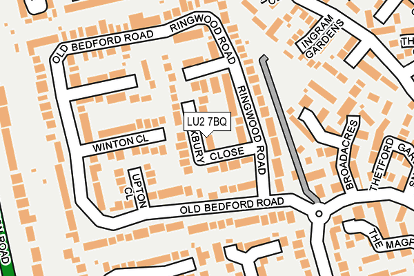 LU2 7BQ map - OS OpenMap – Local (Ordnance Survey)