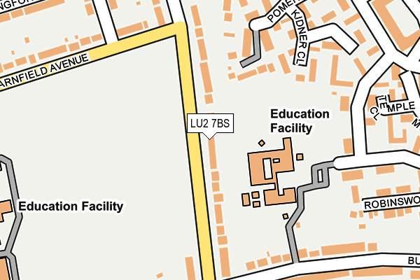 LU2 7BS map - OS OpenMap – Local (Ordnance Survey)