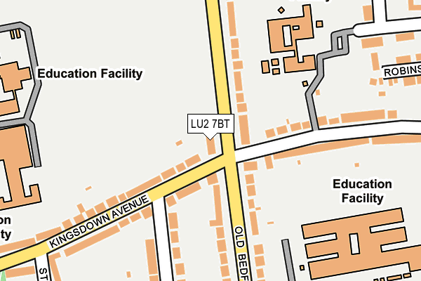 LU2 7BT map - OS OpenMap – Local (Ordnance Survey)