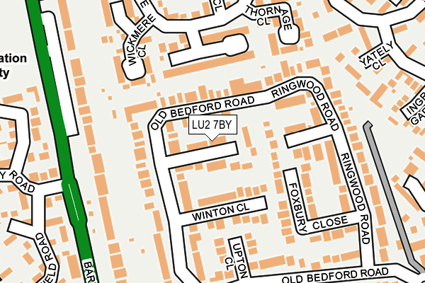 LU2 7BY map - OS OpenMap – Local (Ordnance Survey)
