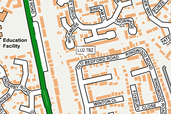 LU2 7BZ map - OS OpenMap – Local (Ordnance Survey)