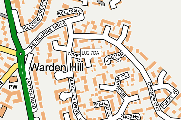 LU2 7DA map - OS OpenMap – Local (Ordnance Survey)