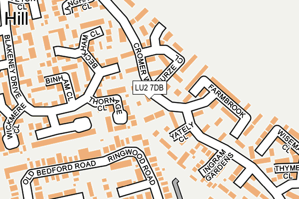 LU2 7DB map - OS OpenMap – Local (Ordnance Survey)