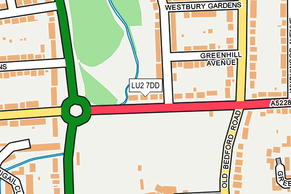 LU2 7DD map - OS OpenMap – Local (Ordnance Survey)