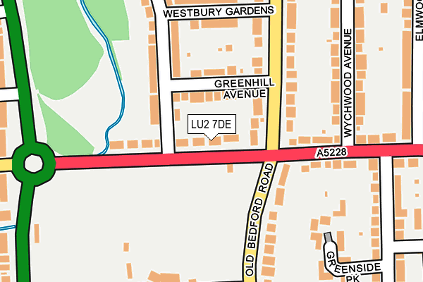 LU2 7DE map - OS OpenMap – Local (Ordnance Survey)