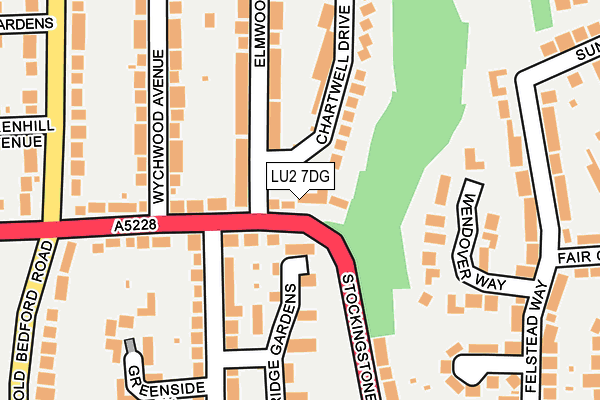 LU2 7DG map - OS OpenMap – Local (Ordnance Survey)