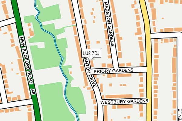 LU2 7DJ map - OS OpenMap – Local (Ordnance Survey)
