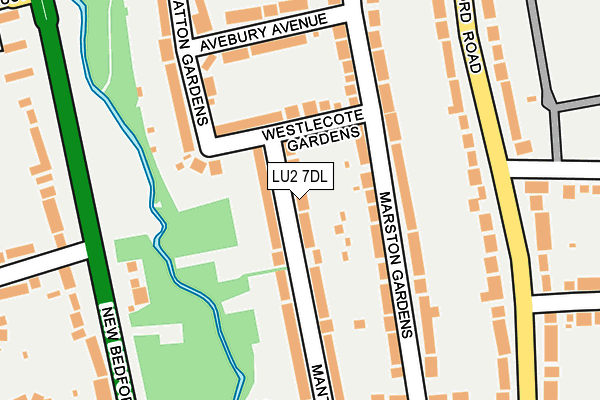 LU2 7DL map - OS OpenMap – Local (Ordnance Survey)