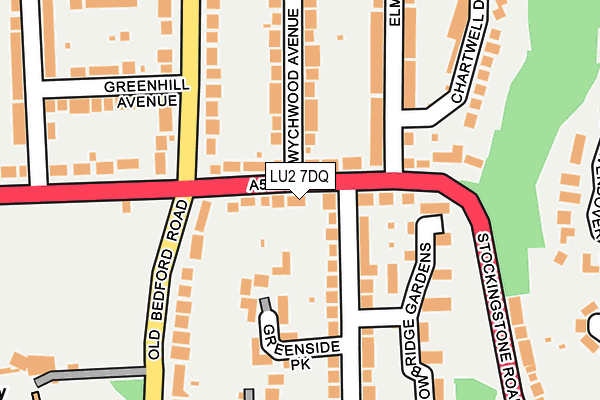 LU2 7DQ map - OS OpenMap – Local (Ordnance Survey)