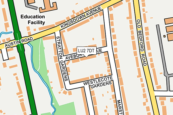 LU2 7DT map - OS OpenMap – Local (Ordnance Survey)