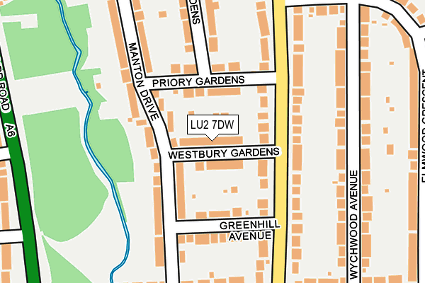 LU2 7DW map - OS OpenMap – Local (Ordnance Survey)