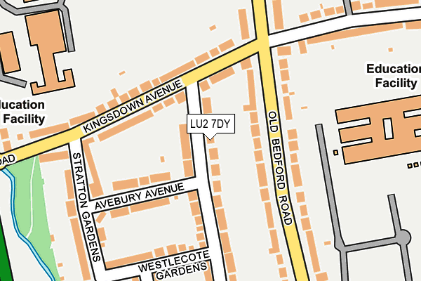 LU2 7DY map - OS OpenMap – Local (Ordnance Survey)