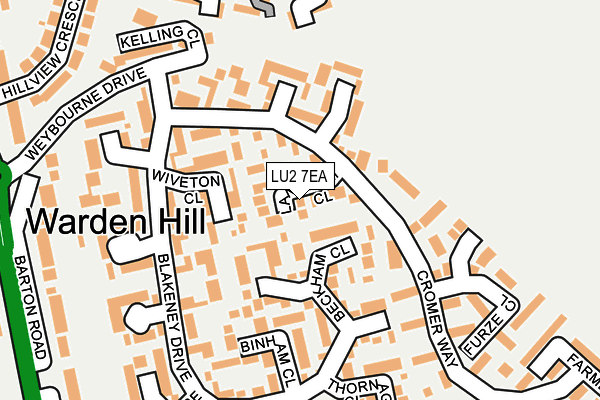 LU2 7EA map - OS OpenMap – Local (Ordnance Survey)