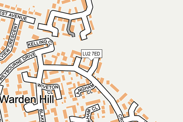 LU2 7ED map - OS OpenMap – Local (Ordnance Survey)
