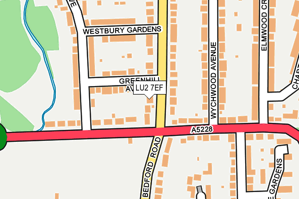 LU2 7EF map - OS OpenMap – Local (Ordnance Survey)