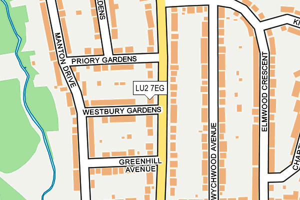 LU2 7EG map - OS OpenMap – Local (Ordnance Survey)