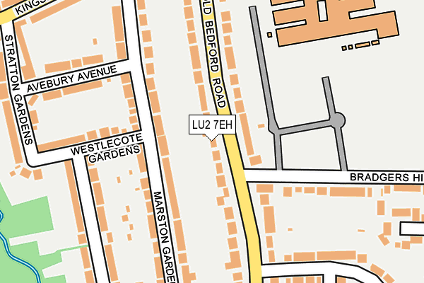 LU2 7EH map - OS OpenMap – Local (Ordnance Survey)