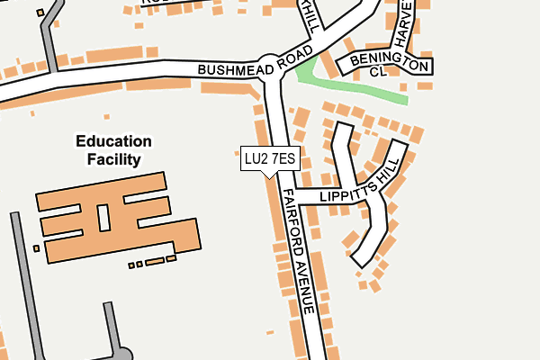 LU2 7ES map - OS OpenMap – Local (Ordnance Survey)