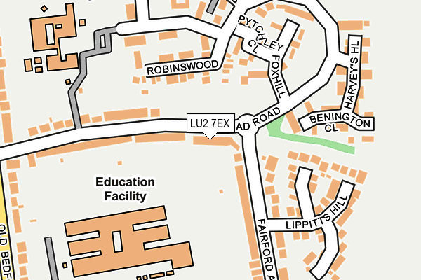 LU2 7EX map - OS OpenMap – Local (Ordnance Survey)